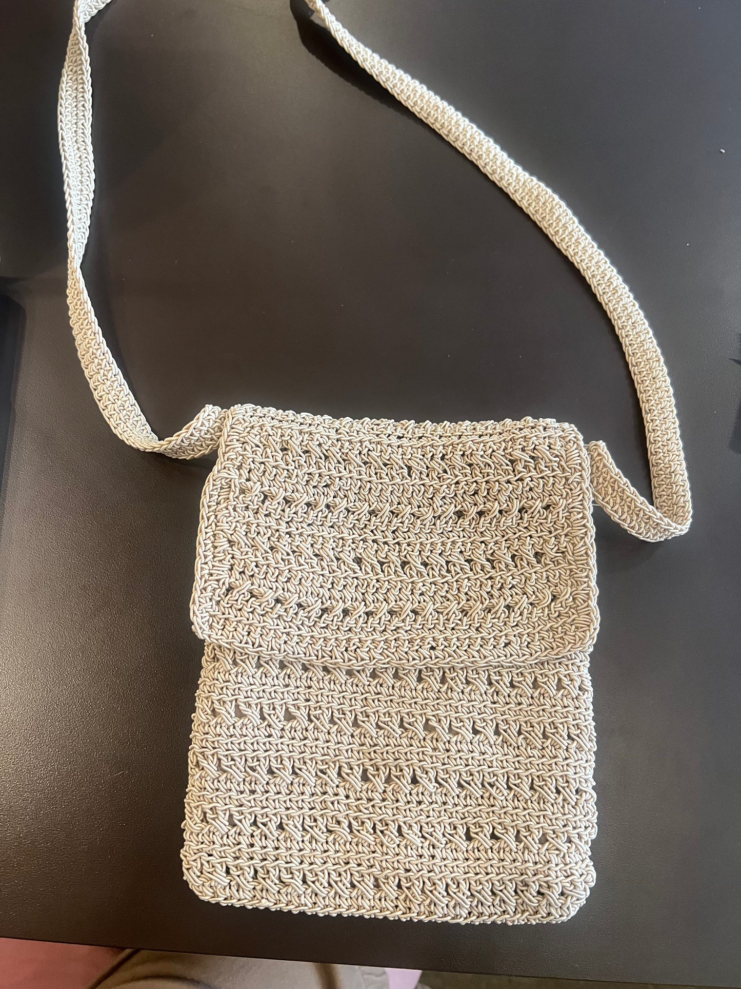 Vintage Crochet Crossbody Bag