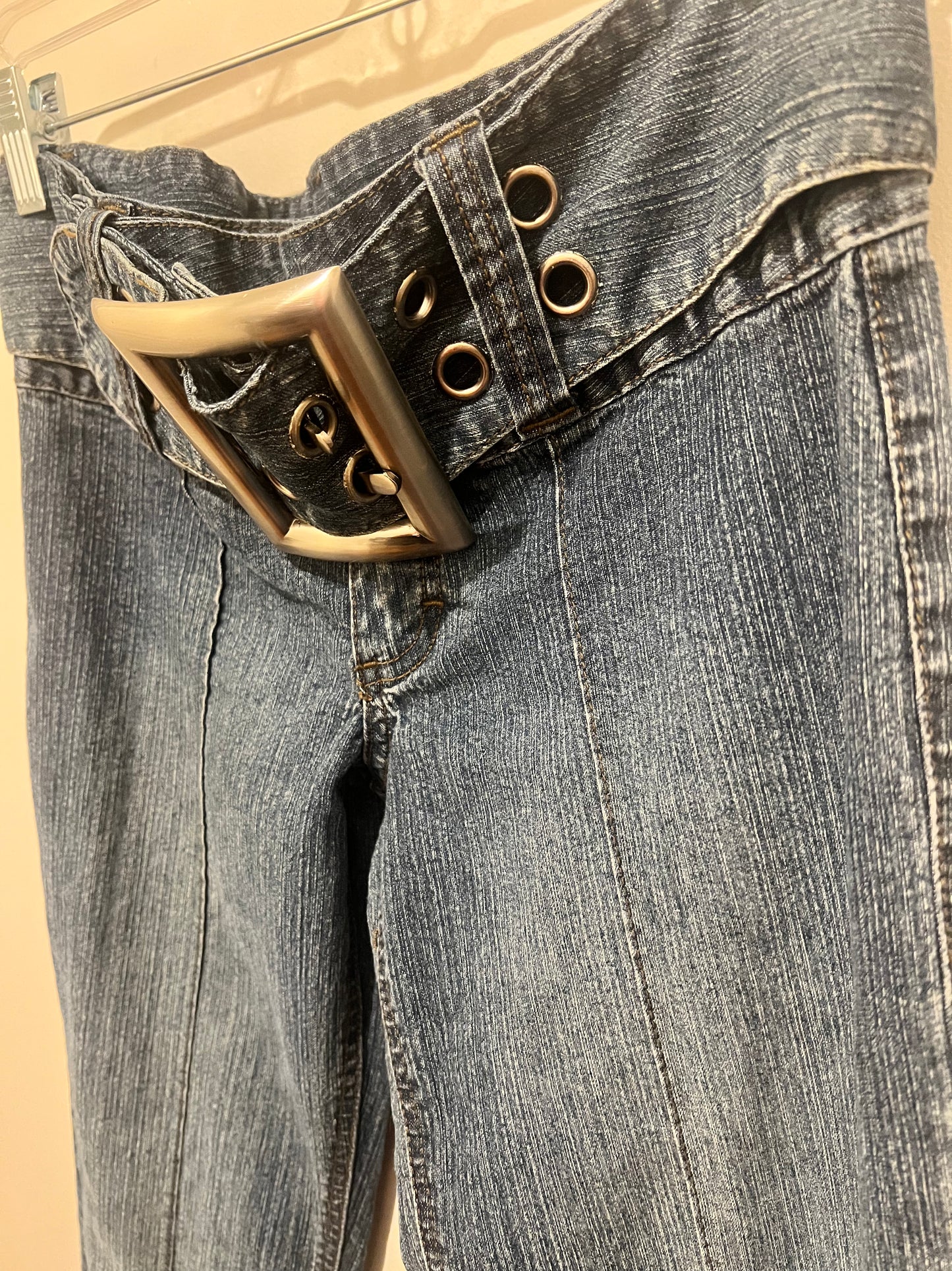 2000s Mudd Jeans w/ Silver Buckle Belt