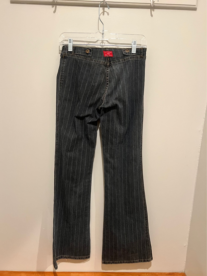 2000s Hot Kiss Stripe Jeans w/ Built in Belt
