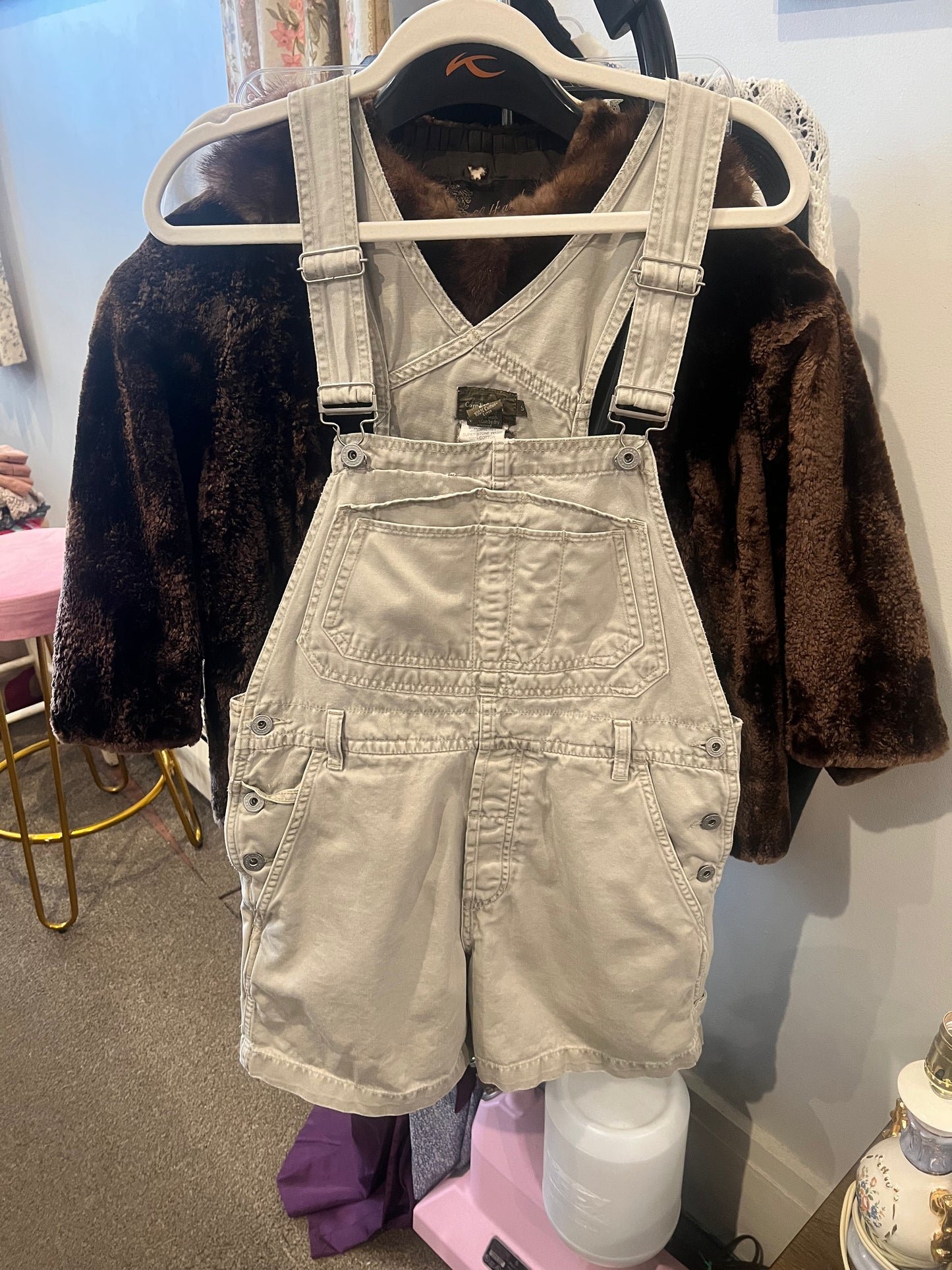 1990s Calvin Klein Short Overalls