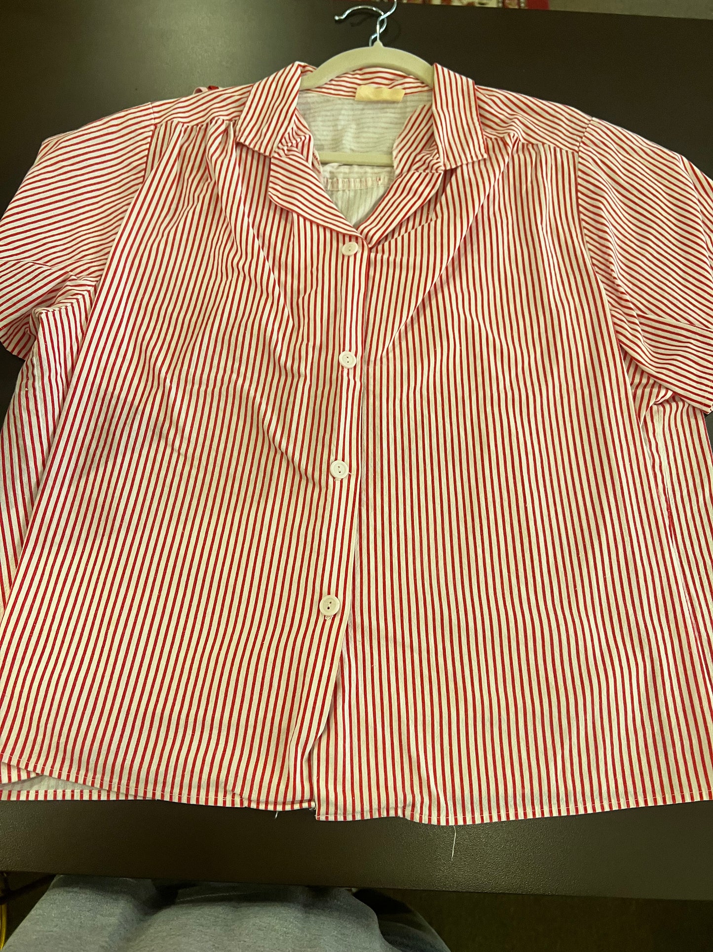 1970s Ms.Tops of California Stripe Button Down Top