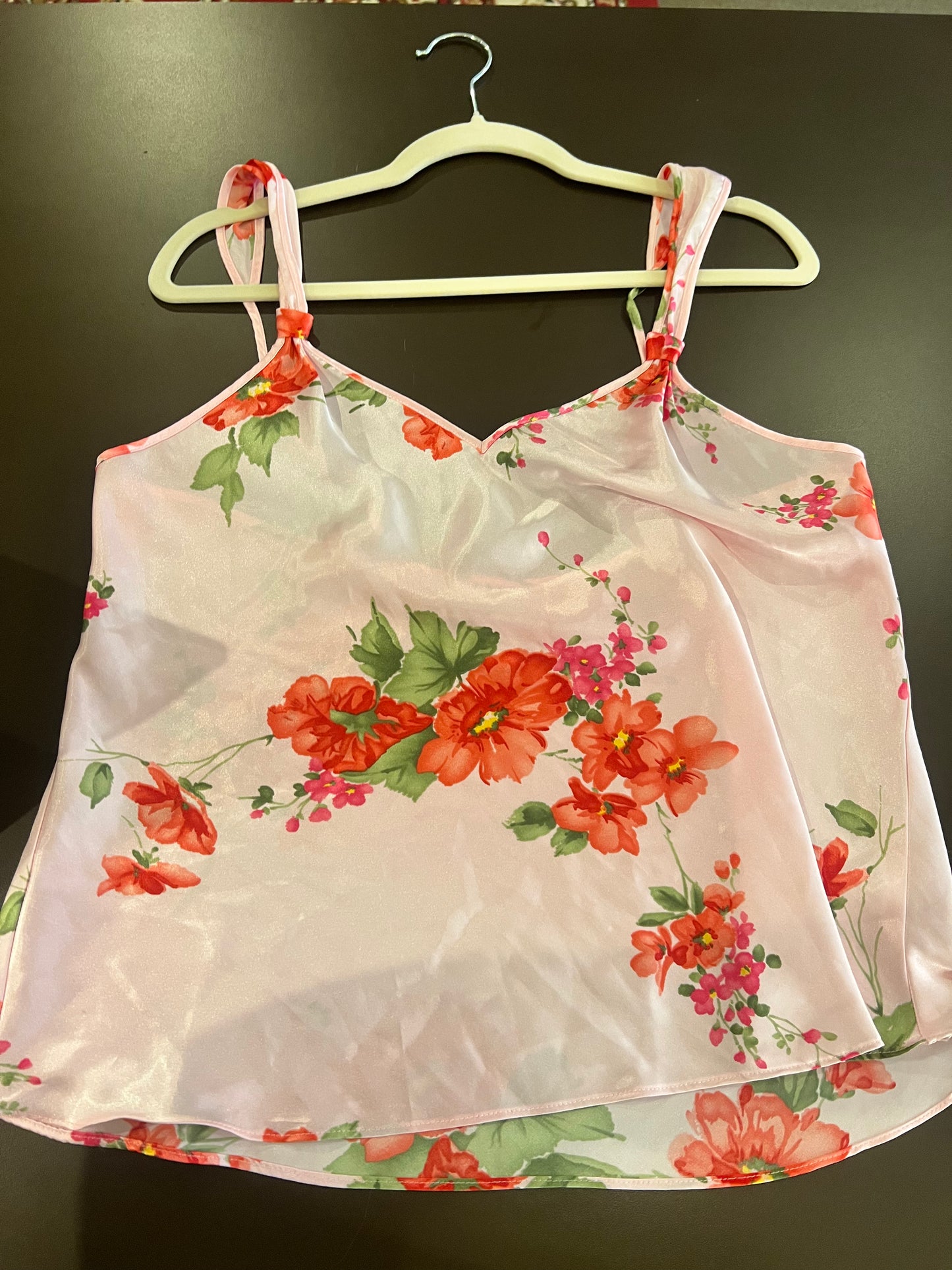 2000s LAI Design Floral Satin Tank Top