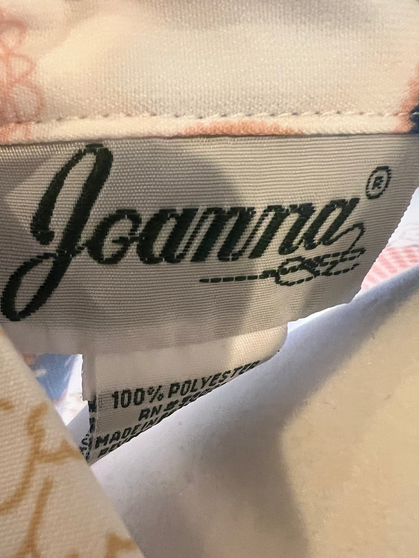 1990s Joanna Printed Button Up Top
