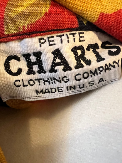 1980s Charts Clothing Company Floral Top