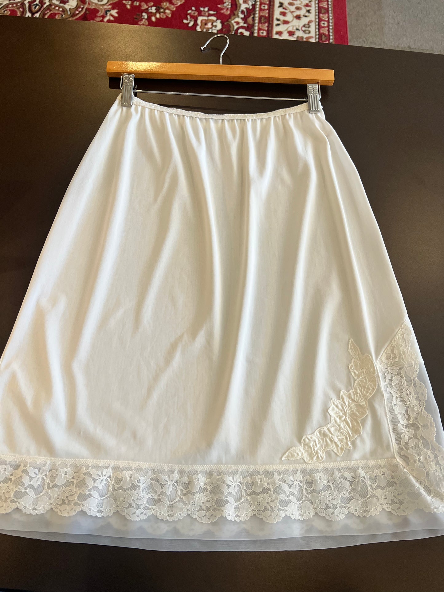 1960s Seamprufe Lace Hem Slip Skirt