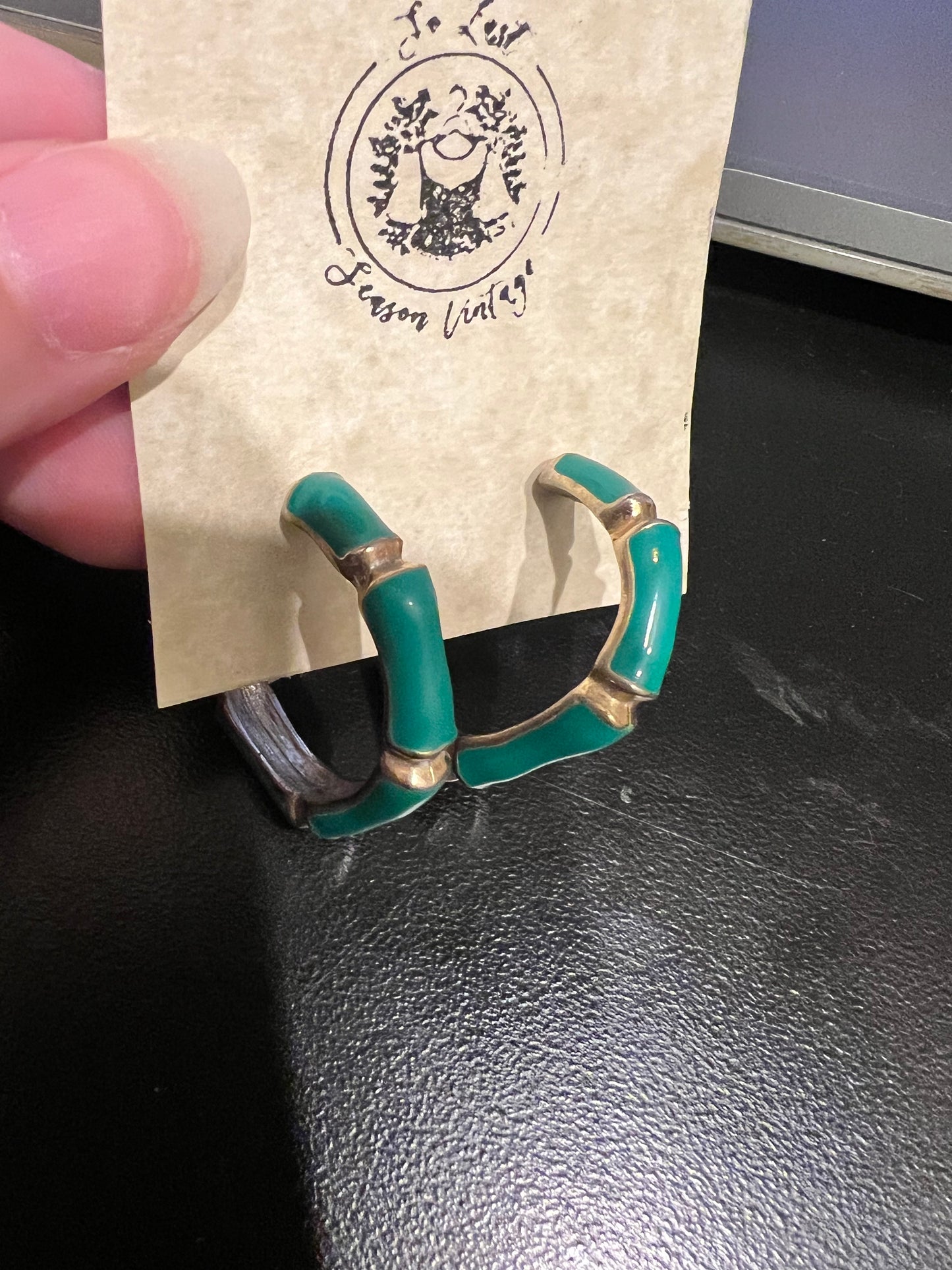 Vintage Bamboo Style Hoop Earrings