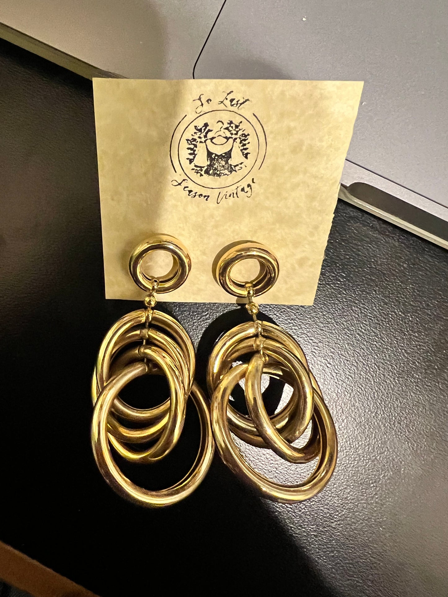 Vintage Intertwined Dangle Earrings
