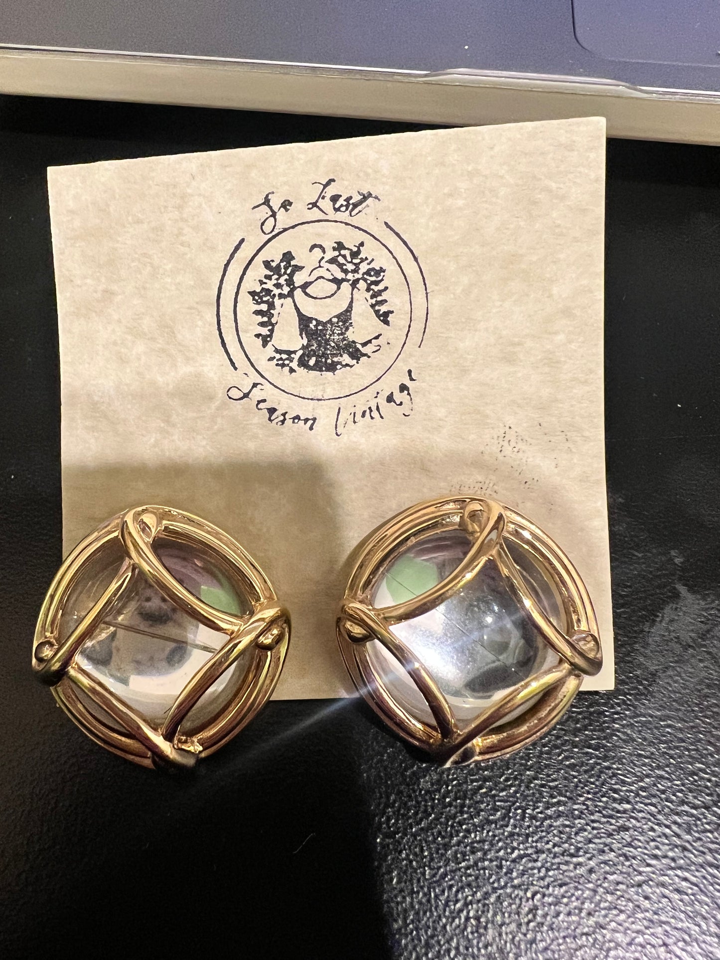 Vintage Joan Rivers Gold Tone Earrings