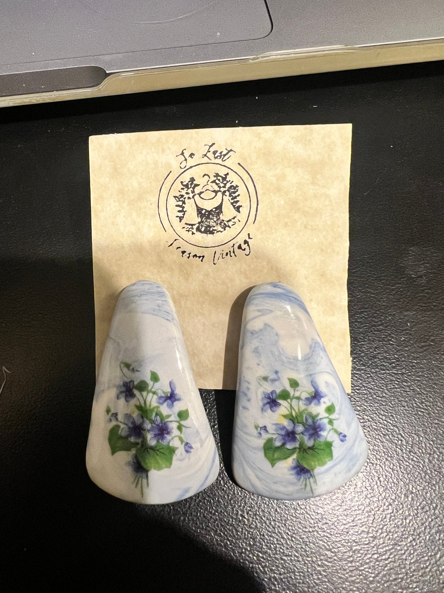 Vintage Porcelain Handmade Earrings