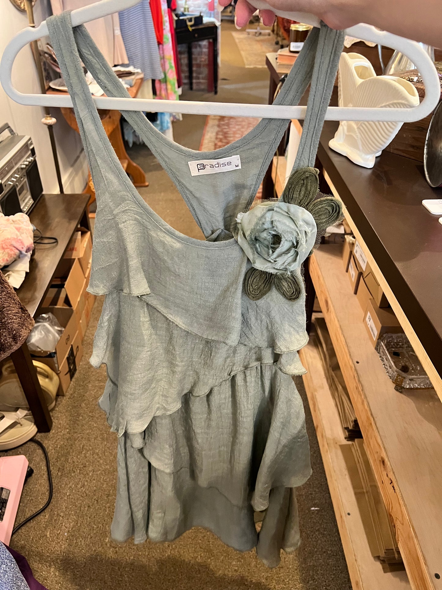 2000s Paradise Ruffle Tunic Dress