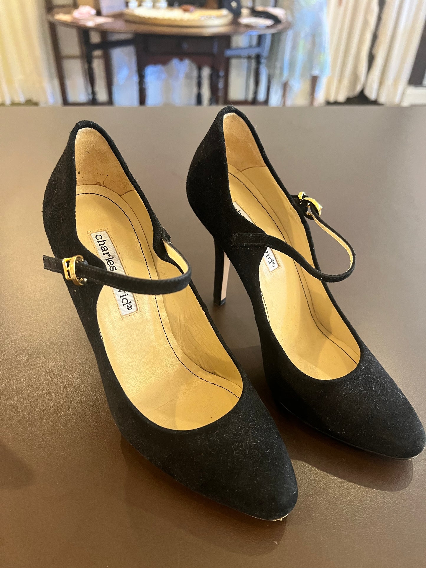 Vintage Charles David Velvet Heels