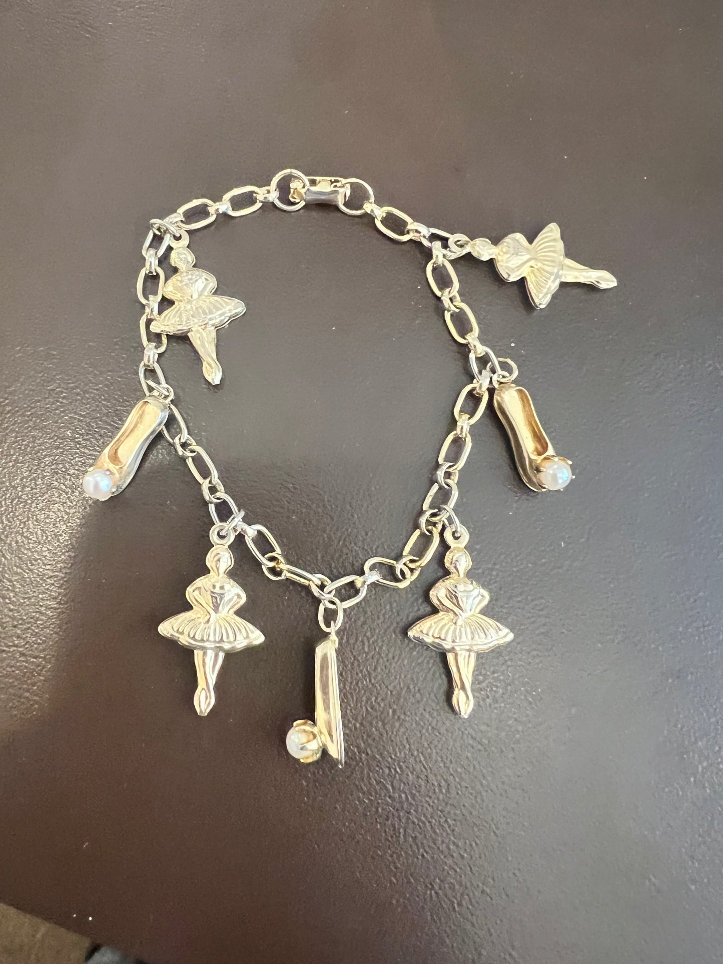 Vintage Ballerina Charm Bracelet