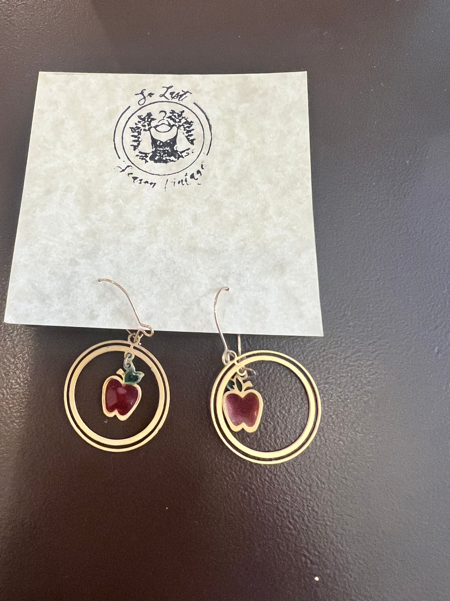 Vintage Apple Earrings