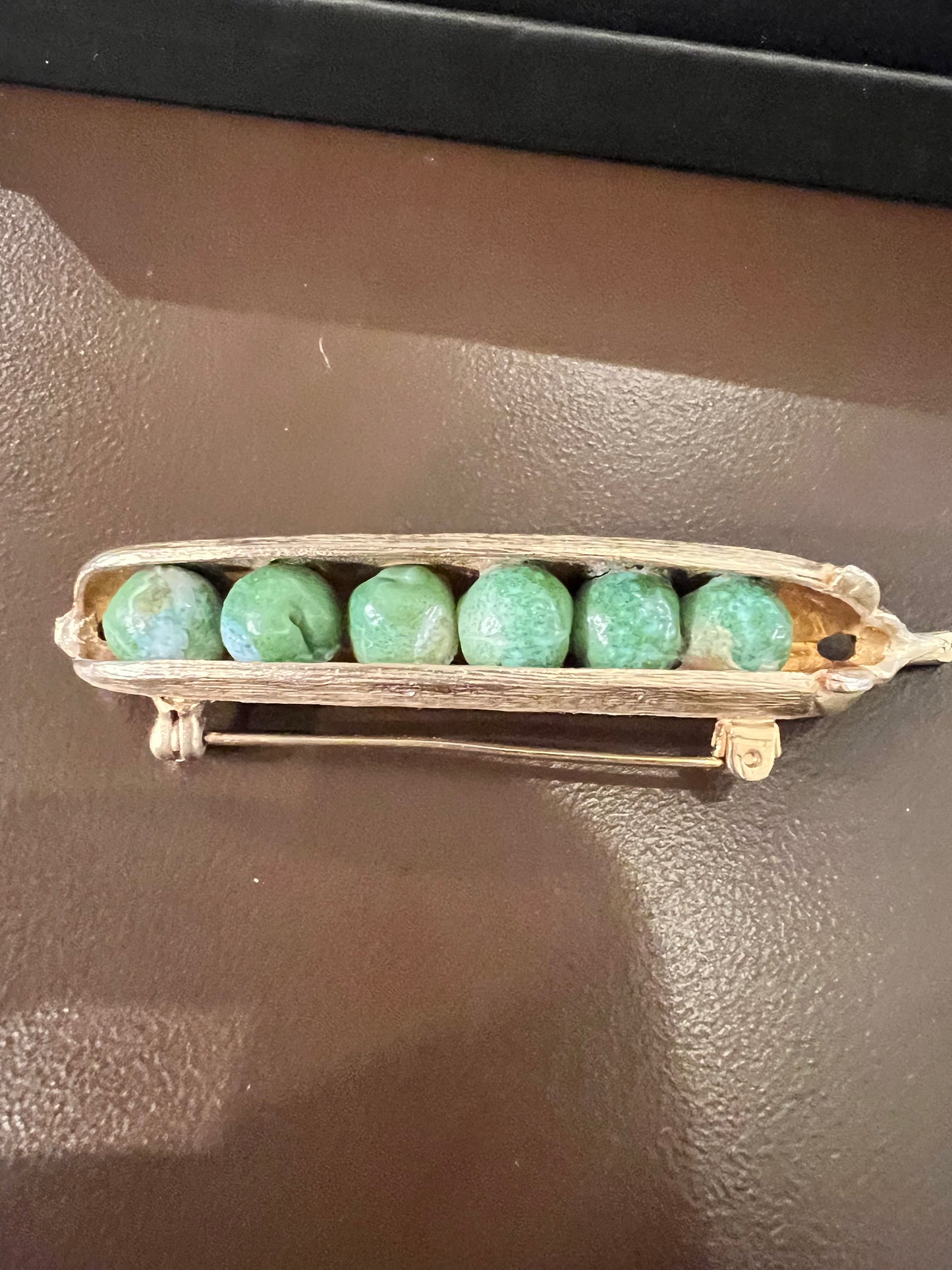 1960s Peas in a Pod Brooch