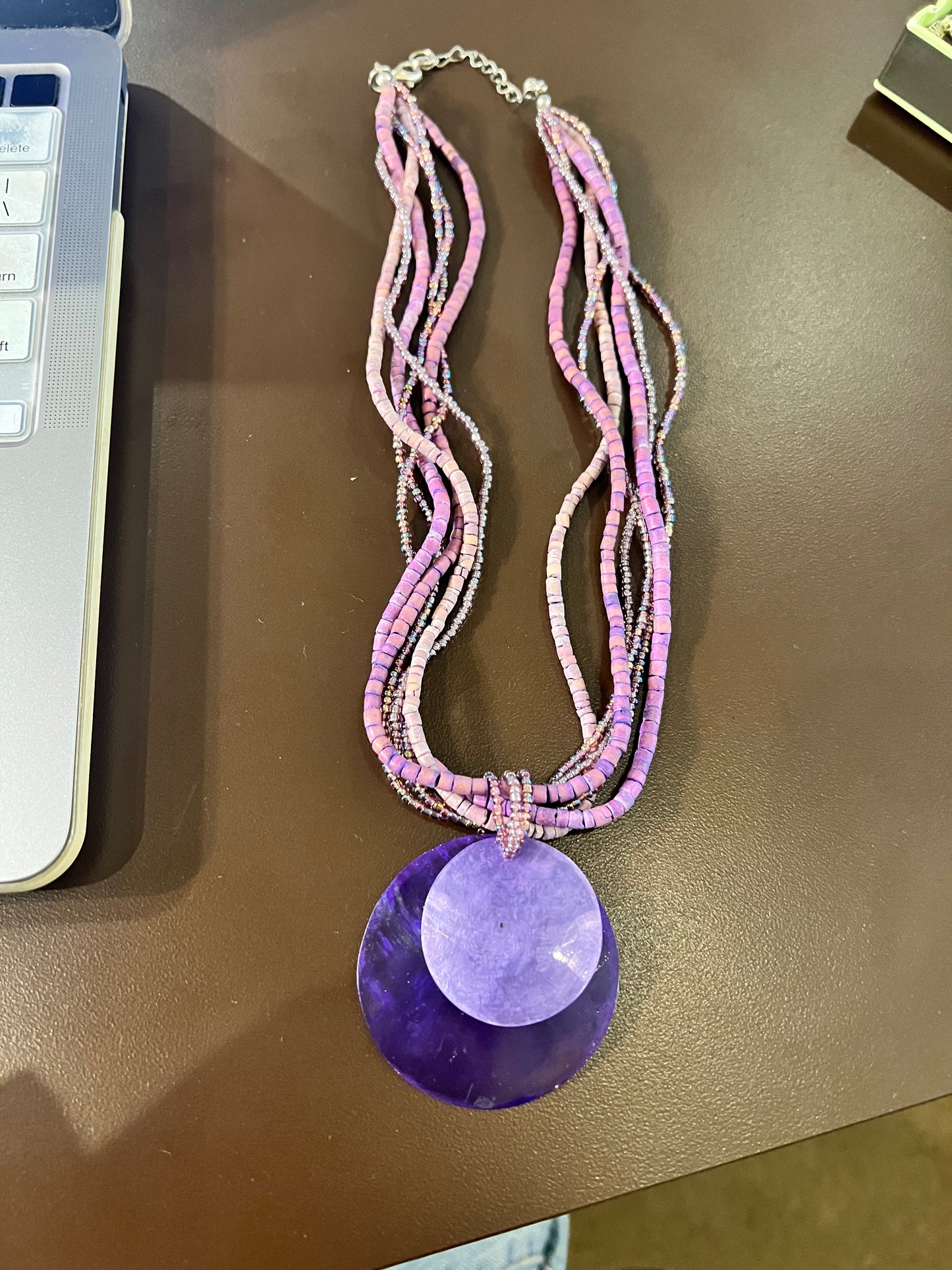 Multiple Strand Purple Necklace
