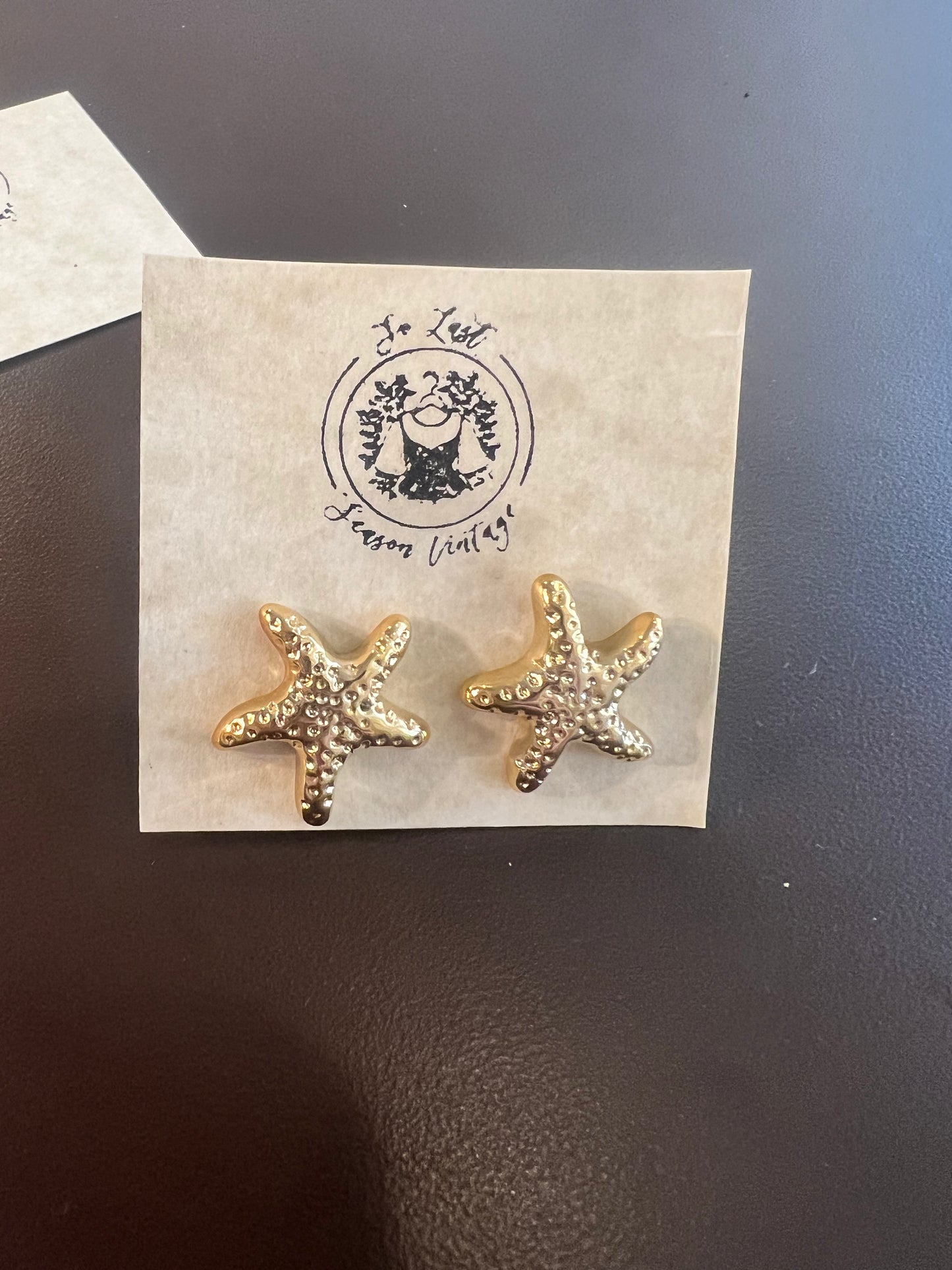 Vintage Starfish Stud Earrings