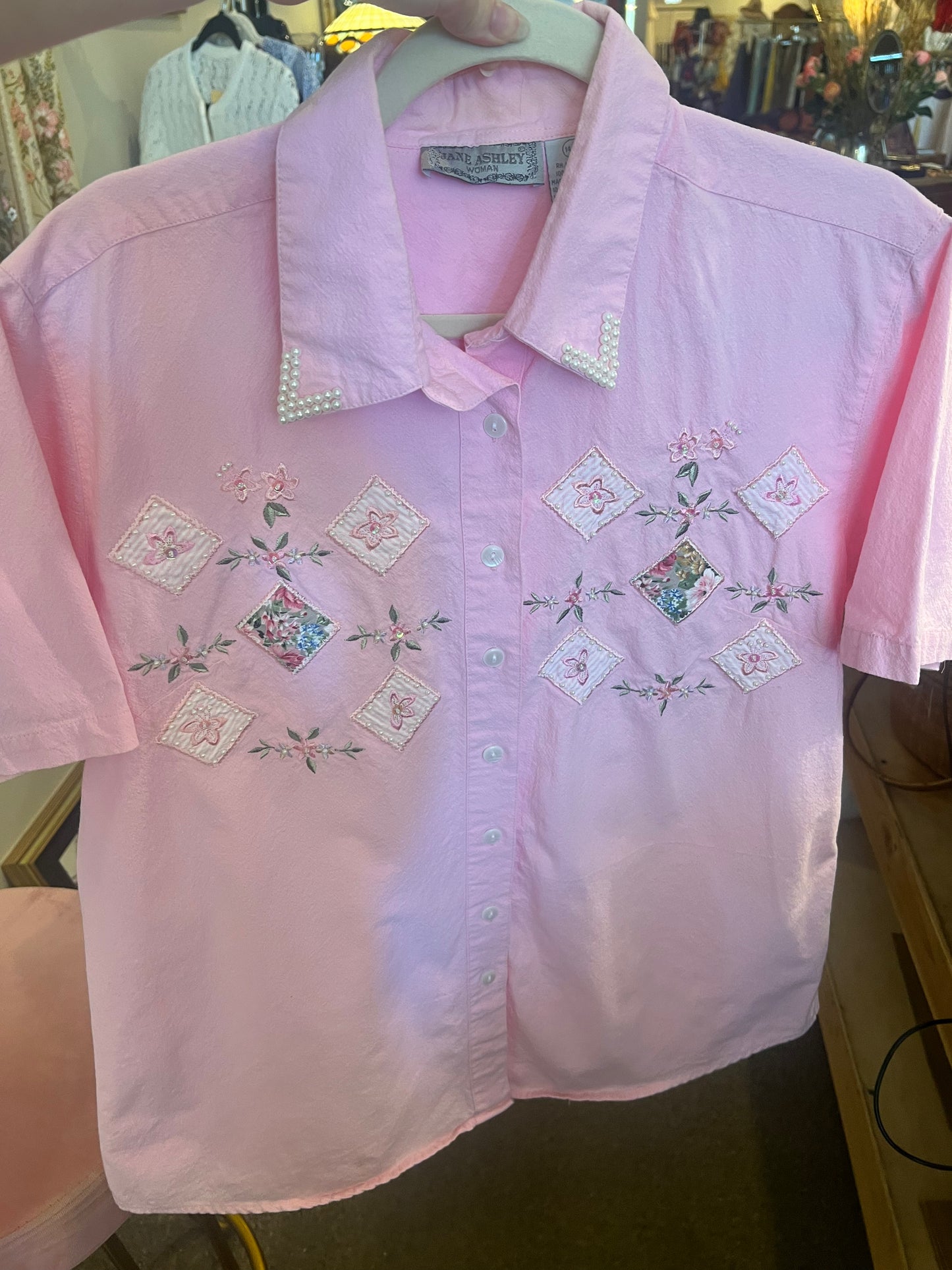 1990s Jane Ashley Woman Embellished Top