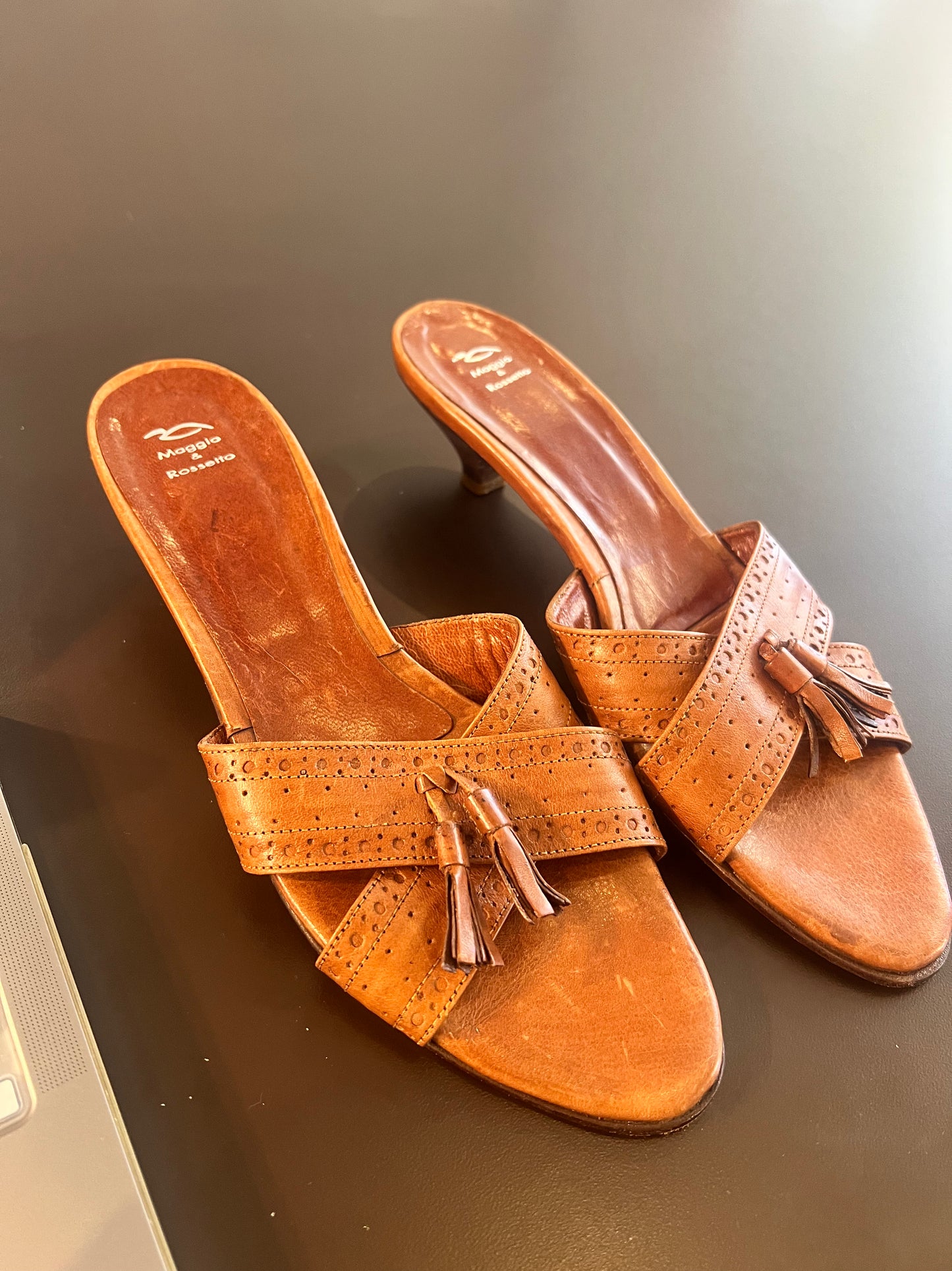 Vintage Maggio & Rossetto Leather Kitten Heels