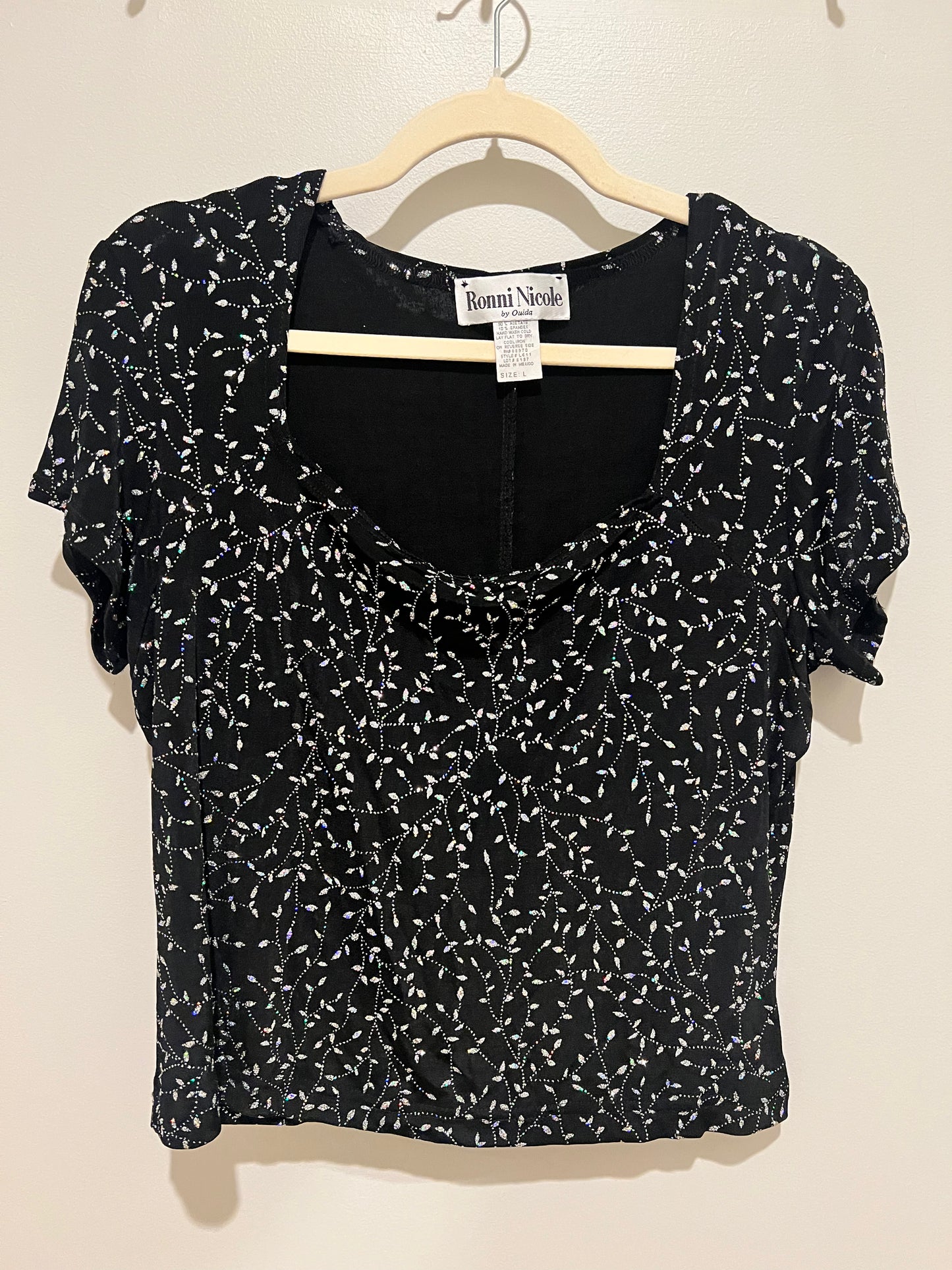 1990s Ronni Nicole Sparkly Top