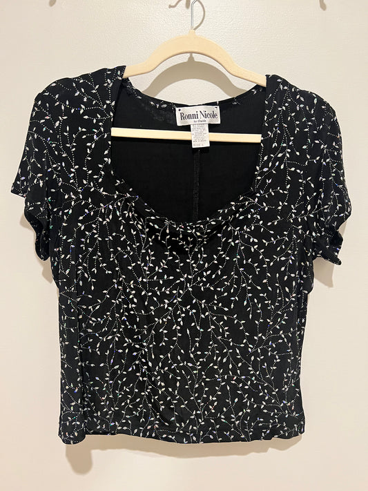 1990s Ronni Nicole Sparkly Top