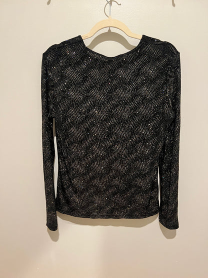 1990s Ninety Sparkly Long Sleeve Top