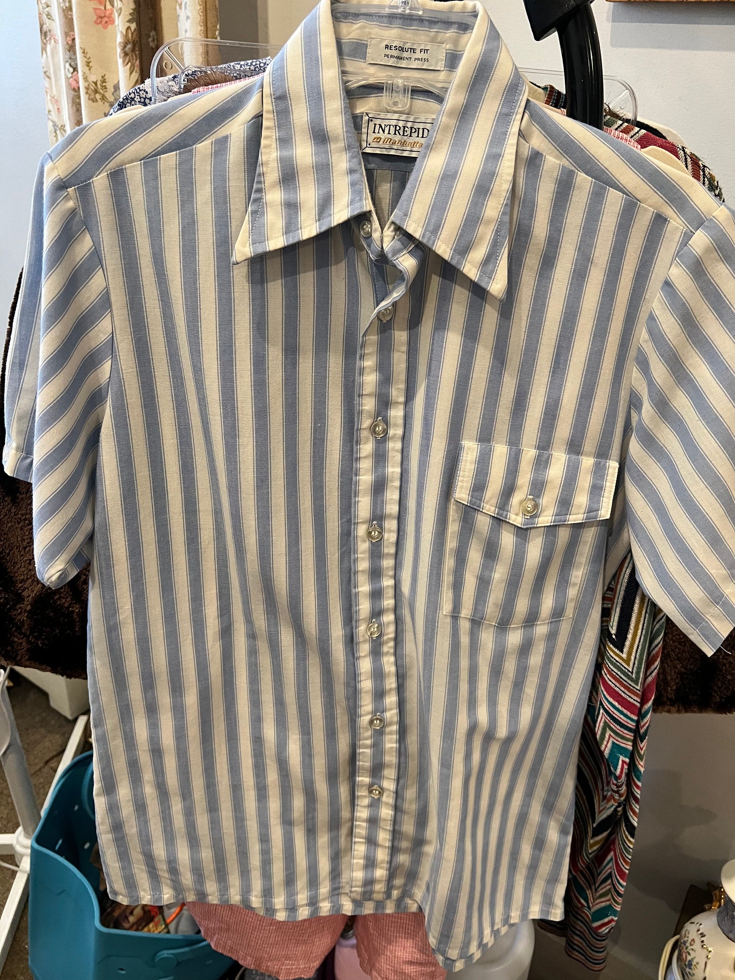 Vintage Intrepid Manhattan Men's Stripe Shirt
