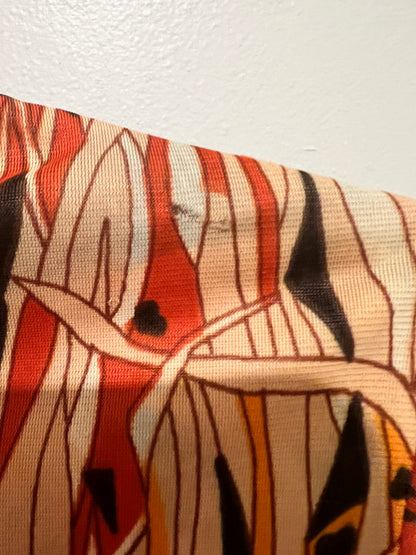 1970s Queens Way to Fashion Tiger Print Dress w/ Tie