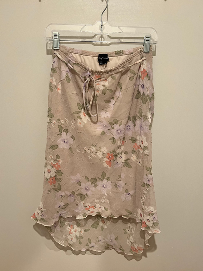 1990s/2000s My Michelle Floral Hi-Low Skirt