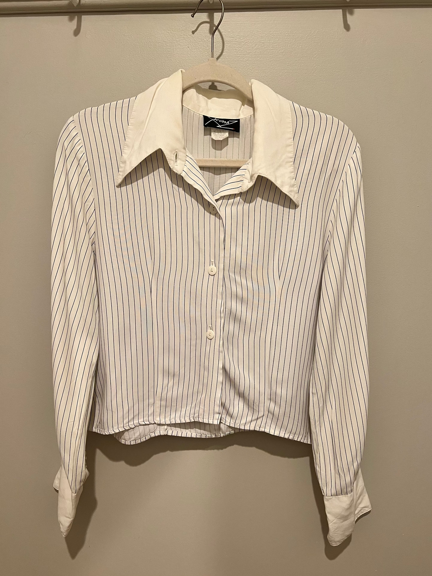 1990s Xtrmz Pin Stripe Buttoned Down Shirt
