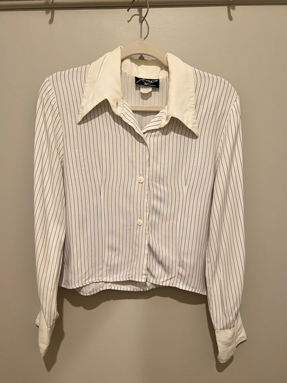 1990s Xtrmz Pin Stripe Buttoned Down Shirt