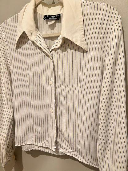 1990s Xtrmz Pin Stripe Buttoned Down Shirt