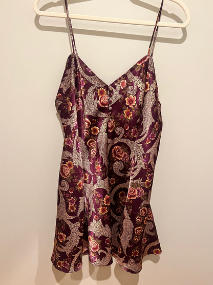 1990s Kathryn Floral & Paisley Slip Dress