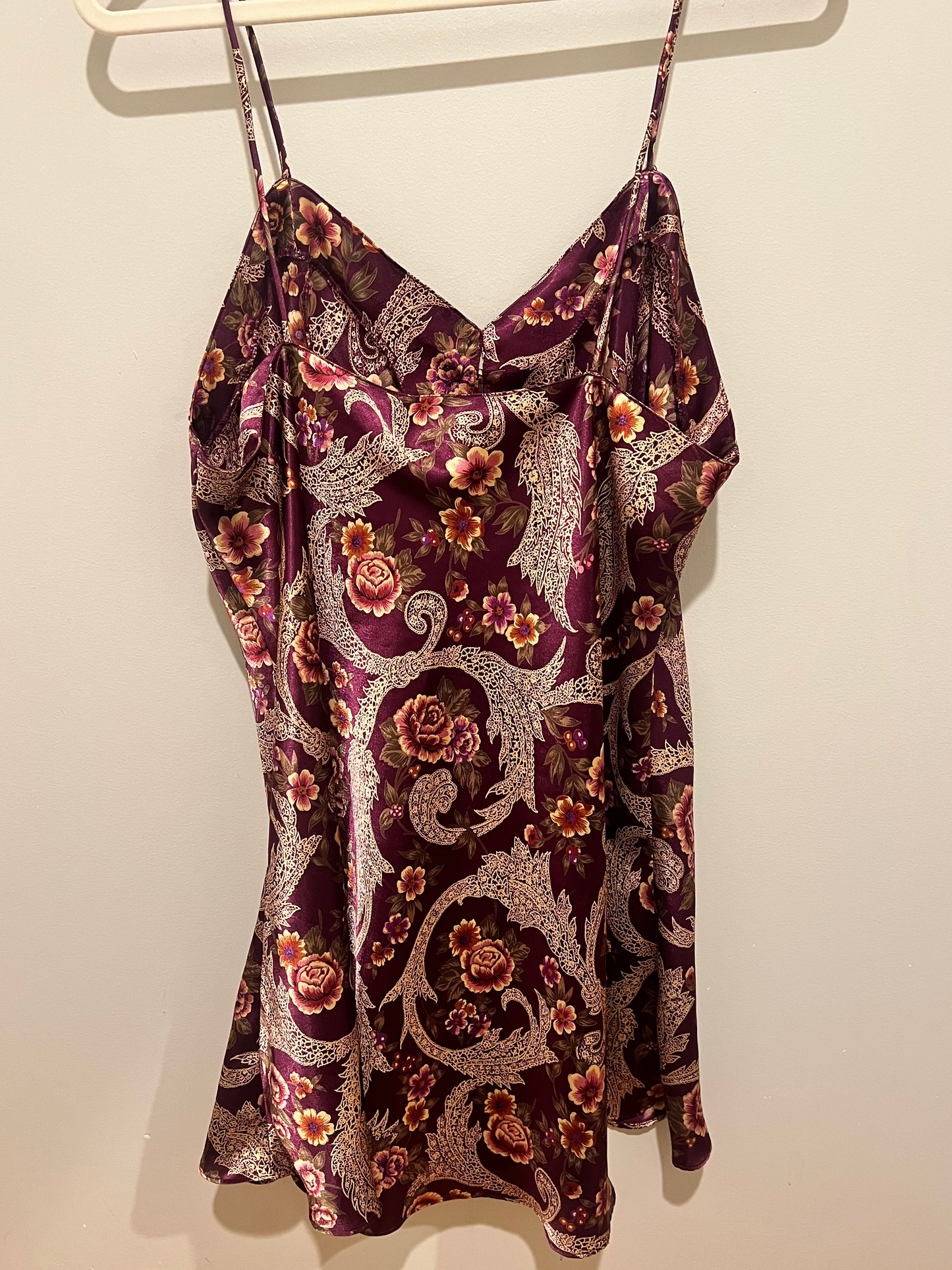 1990s Kathryn Floral & Paisley Slip Dress