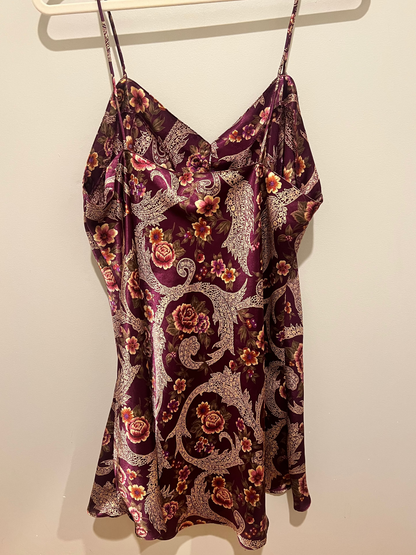 1990s Kathryn Floral & Paisley Slip Dress