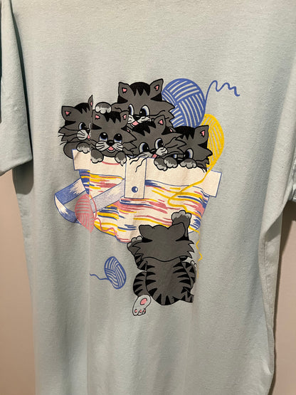 1980s/90s Bold Spirit Kitten Sleep Shirt
