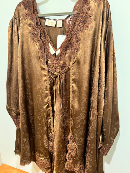 1980s/90s Victoria's Secret Slip & Robe Set