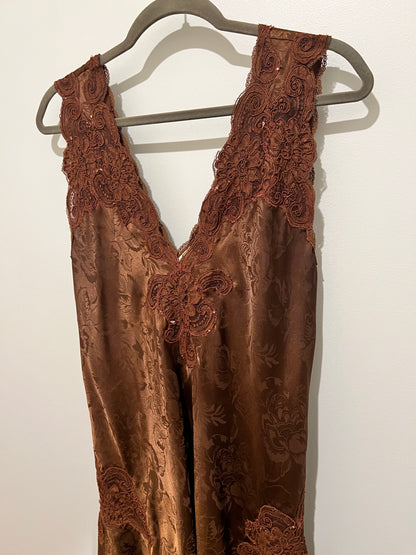 1980s/90s Victoria's Secret Slip & Robe Set