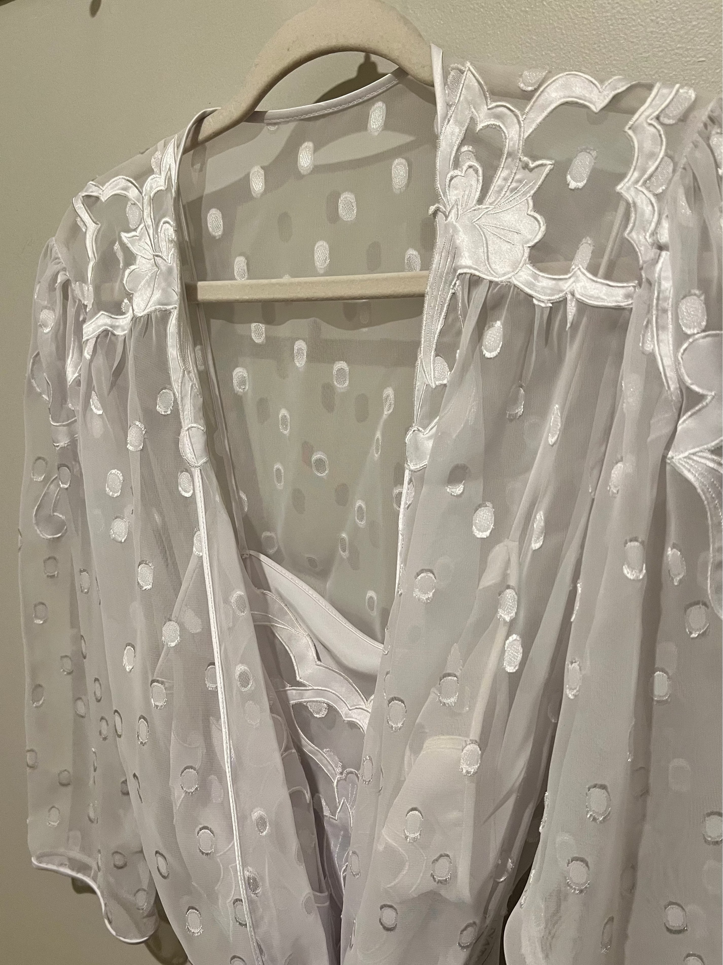 90s Natori Satin Slip & Robe Set