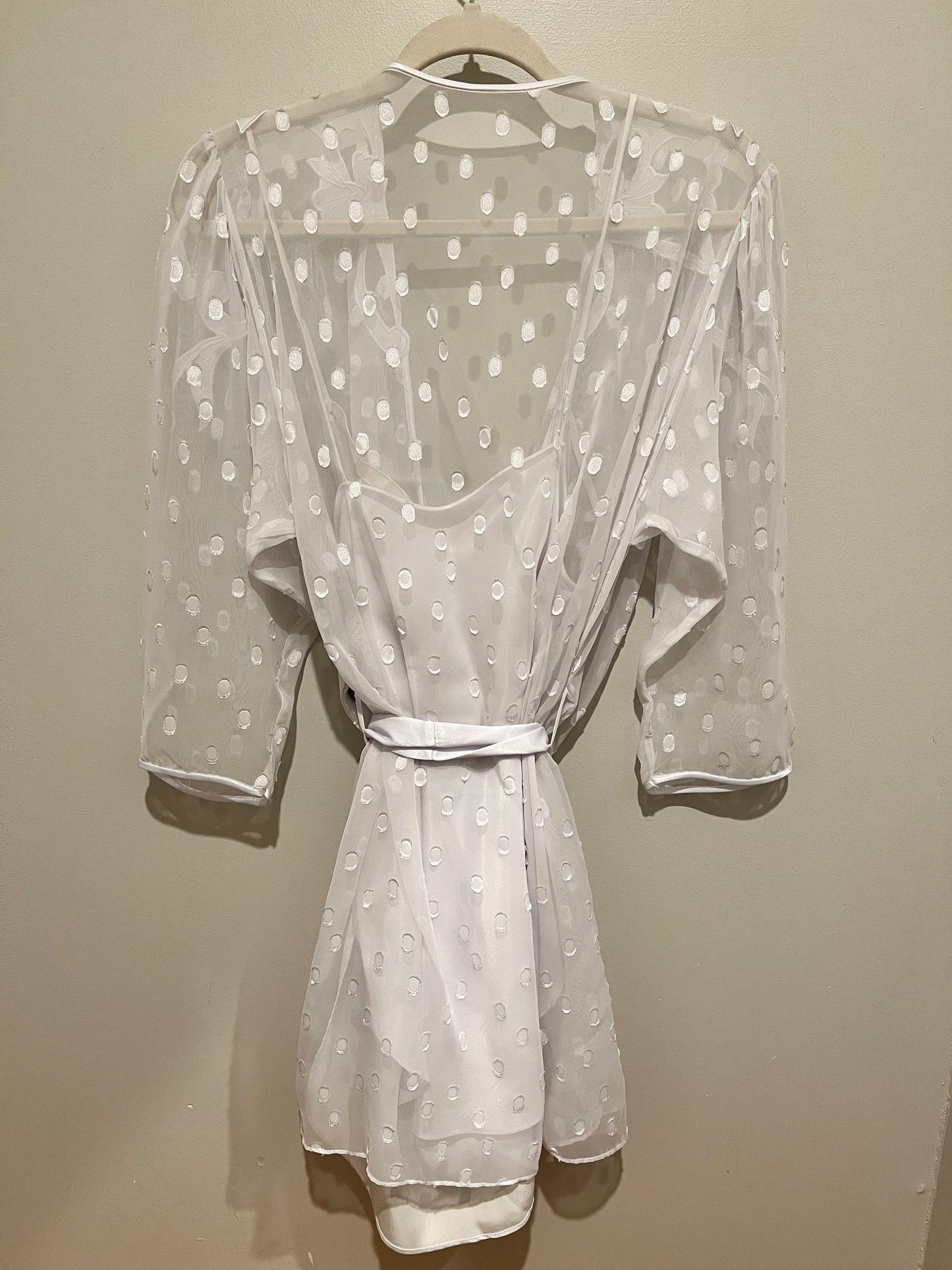 90s Natori Satin Slip & Robe Set