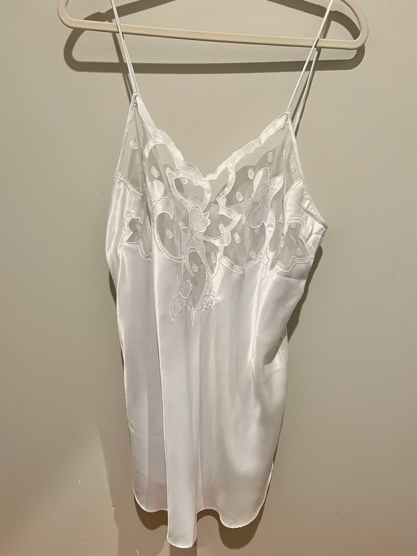 90s Natori Satin Slip & Robe Set