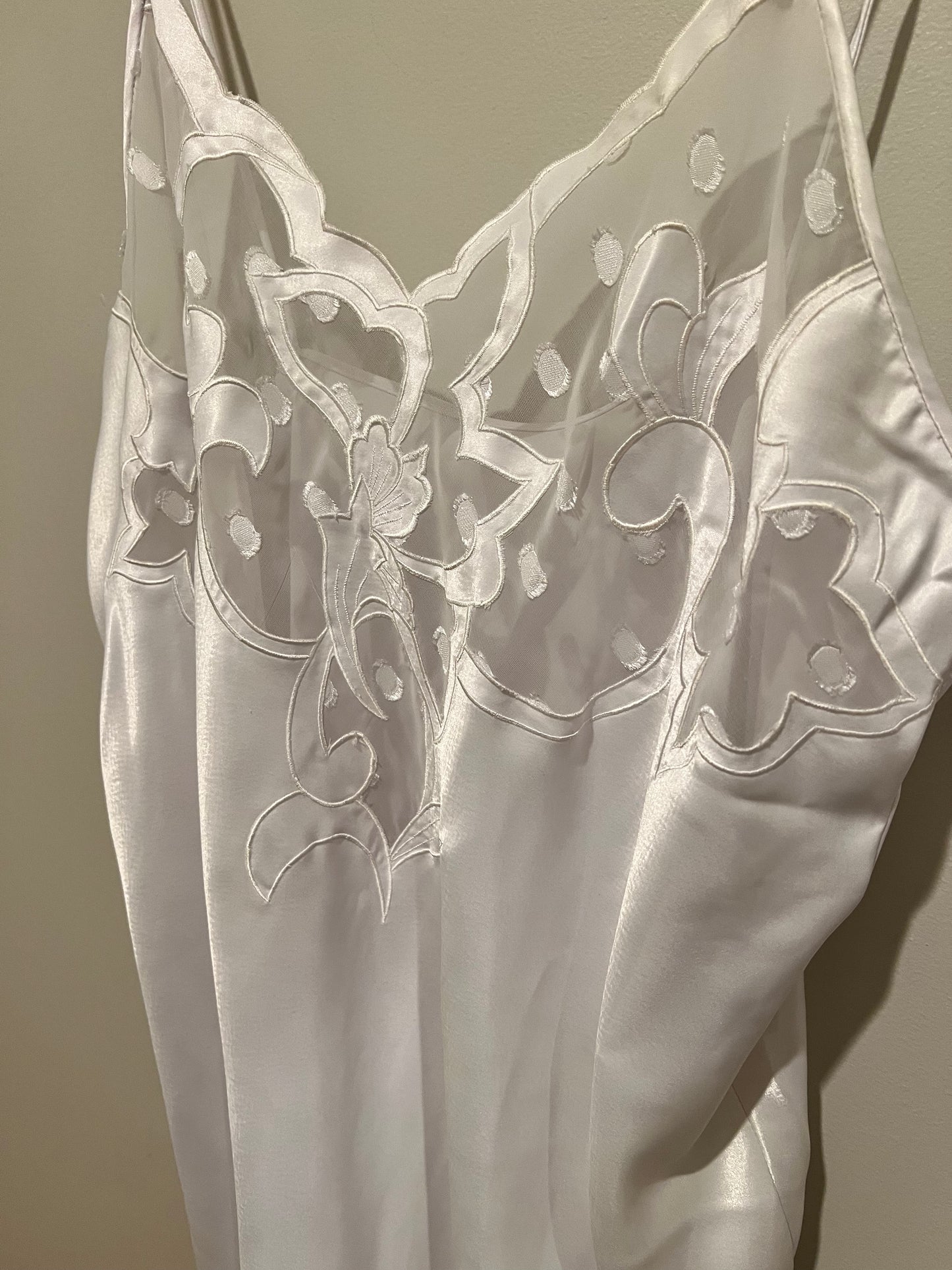 90s Natori Satin Slip & Robe Set