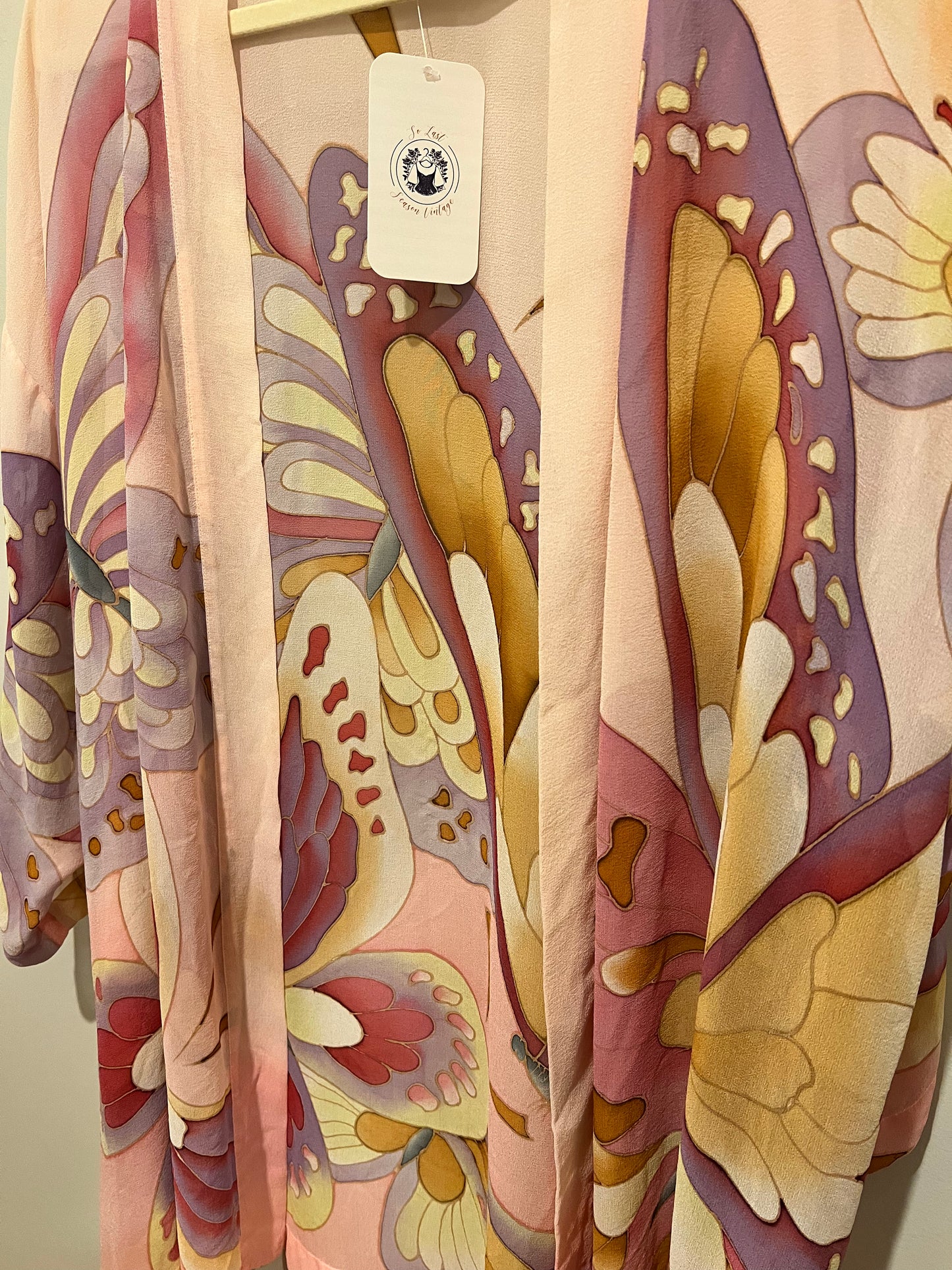 1980s Simply Silk Butterfly Kimono Robe