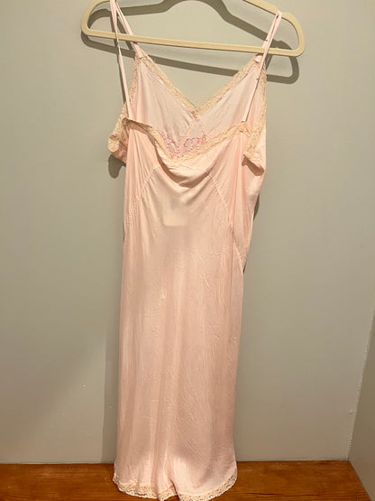 1930s Lace & Embroidered Slip Dress