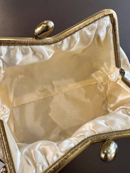 1950s Brocade Floral Handbag