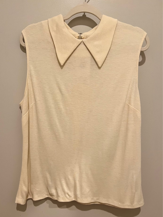 1970s Collared Sleeveless Top