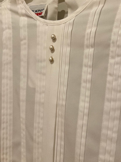 1980s Judy Bond Petites Pearl Accent Top