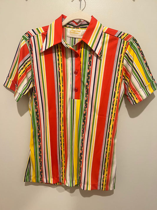 1970s Fingerhut Fashions Striped Top