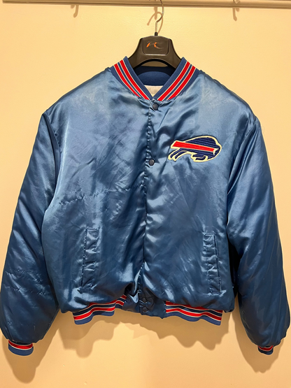 1990s Locker Line Buffalo Bills Satin Bomber Jacket
