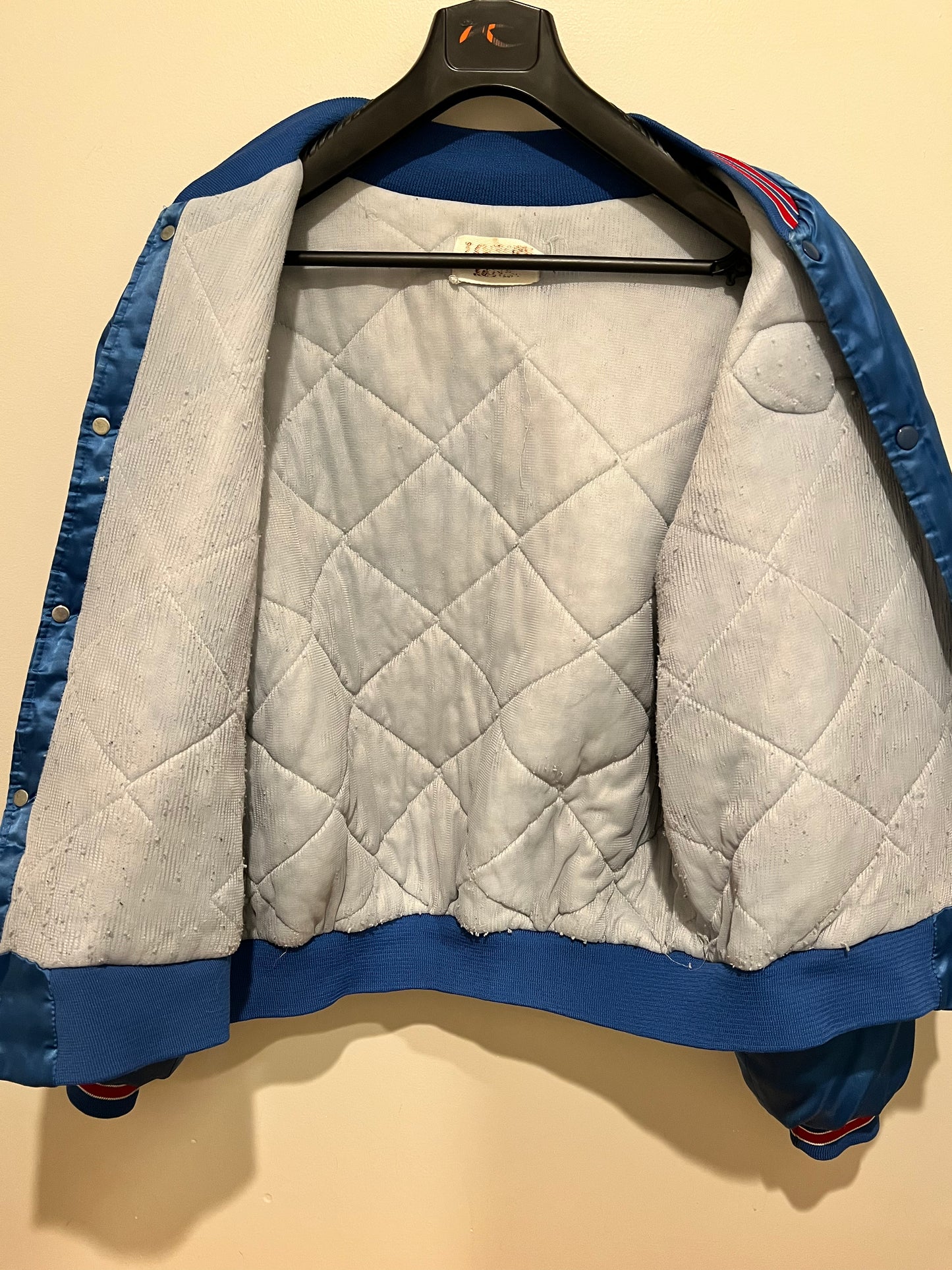 1990s Locker Line Buffalo Bills Satin Bomber Jacket