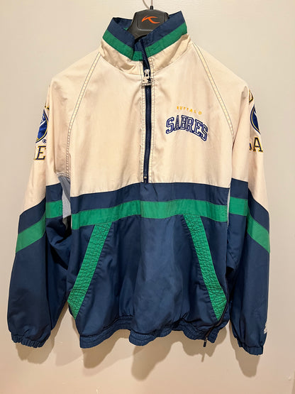 1990s Buffalo Sabres Starter Jacket Half Zip Windbreaker